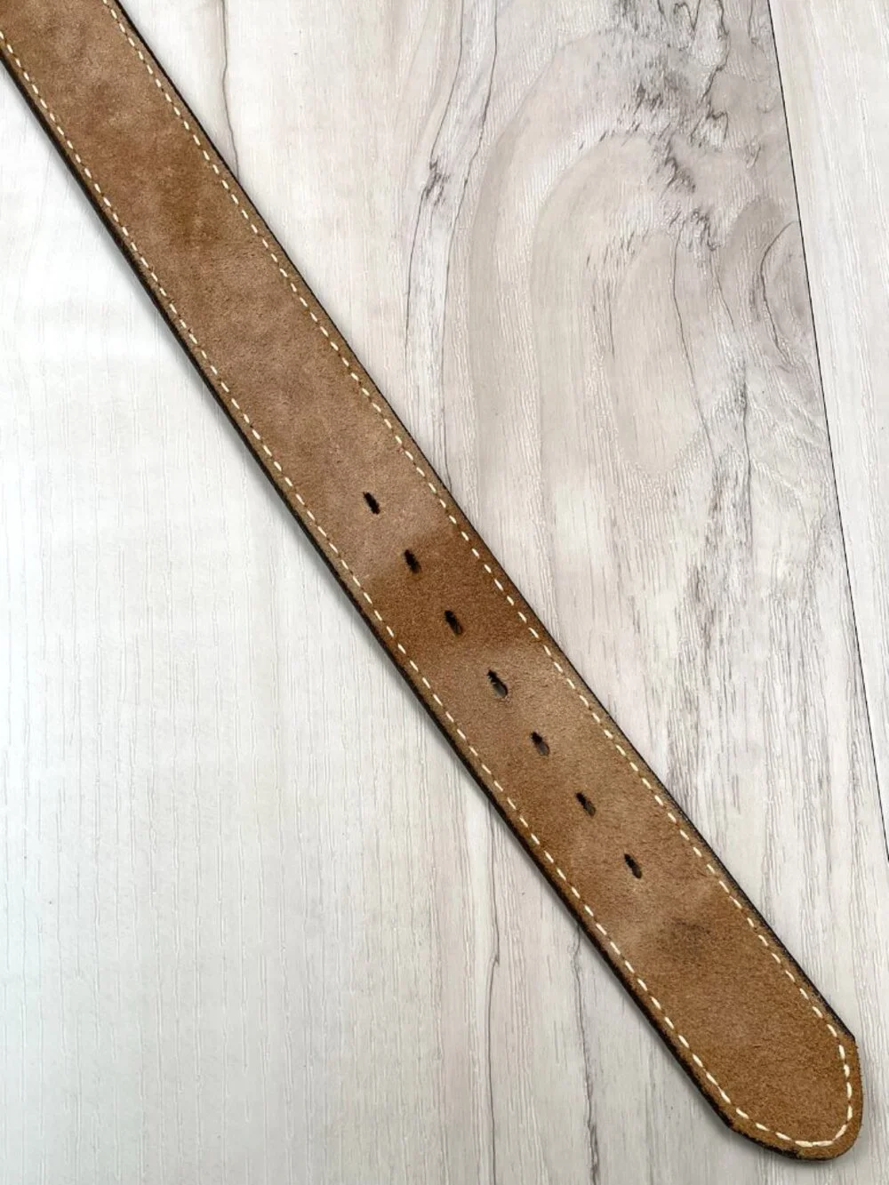 VTG Sz 35 Brown Hand Tooled Leather Western Belt Personalized JACK 1.5